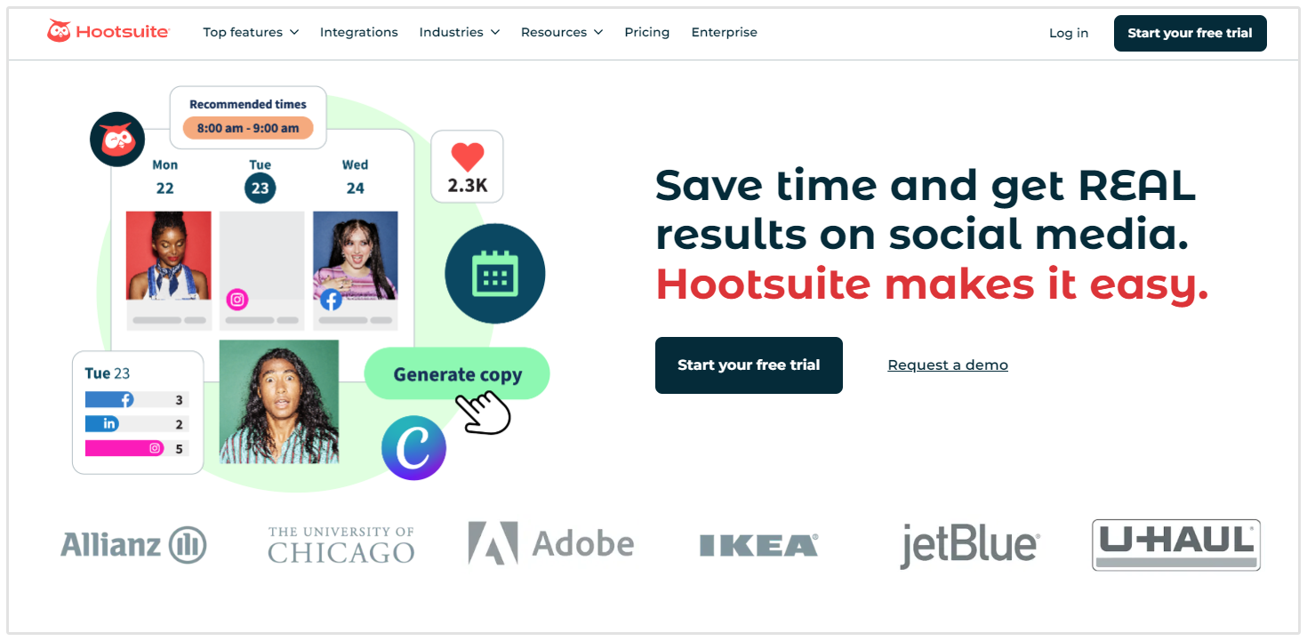 CTA-Beispiel Hootsuite